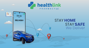 Health Link Pharmacy Stay Home Stay Safe we Deliver