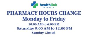 Health link Pharmacy Open Close Hours