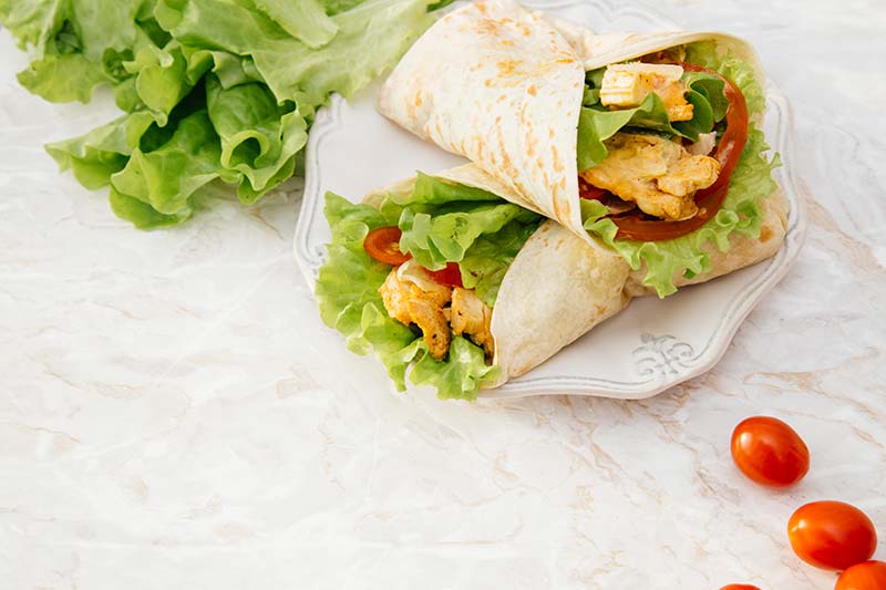 Asian chicken wraps