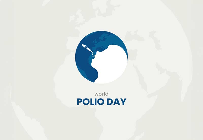 A symbolic representation of October 24, World Polio Day, featuring global vaccination efforts and awareness campaigns.