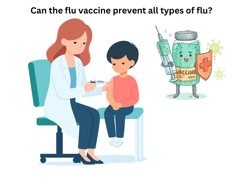 Can the flu vaccine prevent all types of flu?